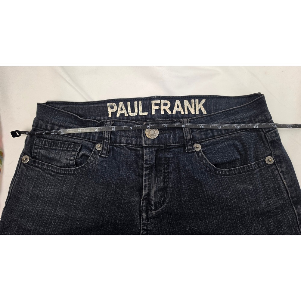 Paul Frank Y2K Dark Wash Skinny Jeans Size 3 Julius Monkey Ankle Zip Stretch - Picture 6 of 7